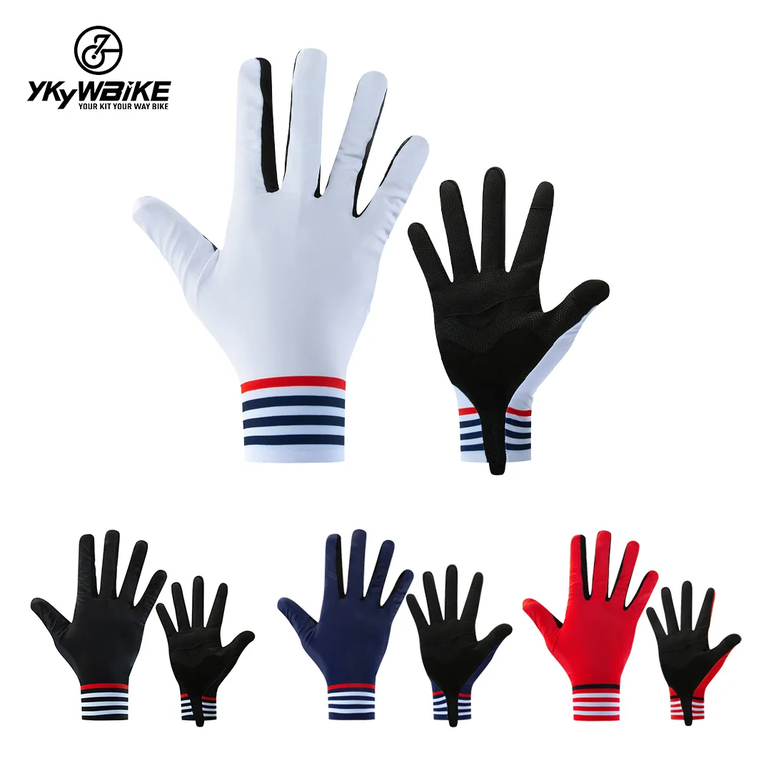 YKYWBIKE Touch Screen Long Full Fingers  Gel Sports Cycling Gloves MTB Road Bike Riding Racing Women Men Bicycle Gloves