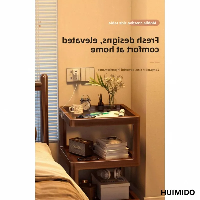 Bedside table Bedroom small alternative artifact mobile bedside shelf simple multi-functional bedside creative small table