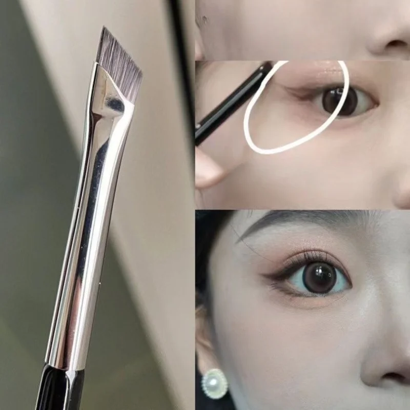 Angled Blade Eyeliner Brush Flat Sickle Eyelid Down To Eye Area Detailed Makeup Brush Eyebrow  Eyeliner Brush