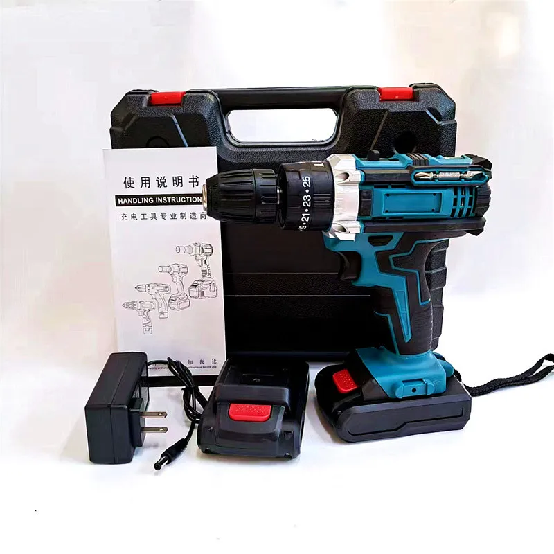 

21V hand electric drill lithium battery charging drill household screwdriver screwdriver multi-function electric screwdriver cro