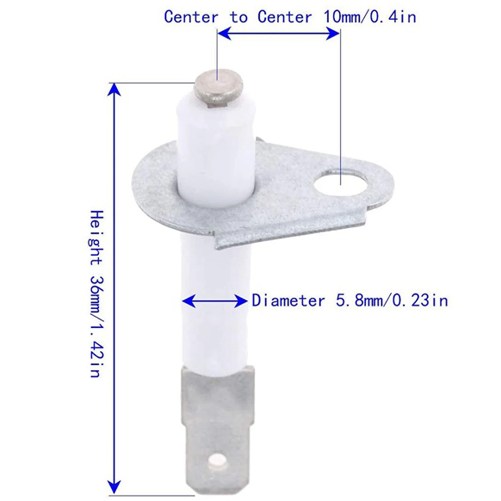 ABHU 4 Piece Microwave Oven Spark Igniter Electrode Replacement For Whirlpool 74009336 AP6011124 PS