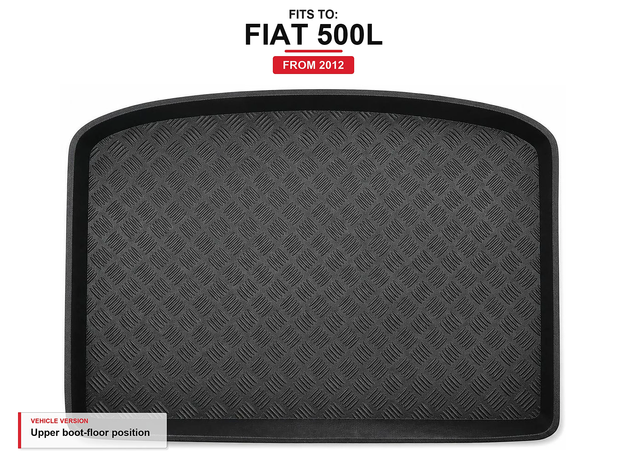 Kofferbakmat met rand voor: Fiat 500L 2012-
