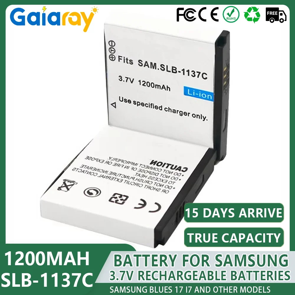 

SLB-1137C SLB 1137C SLB1137C Rechargeable Li-ion Battery For Samsung i7 Digital Camera Batteries Pack