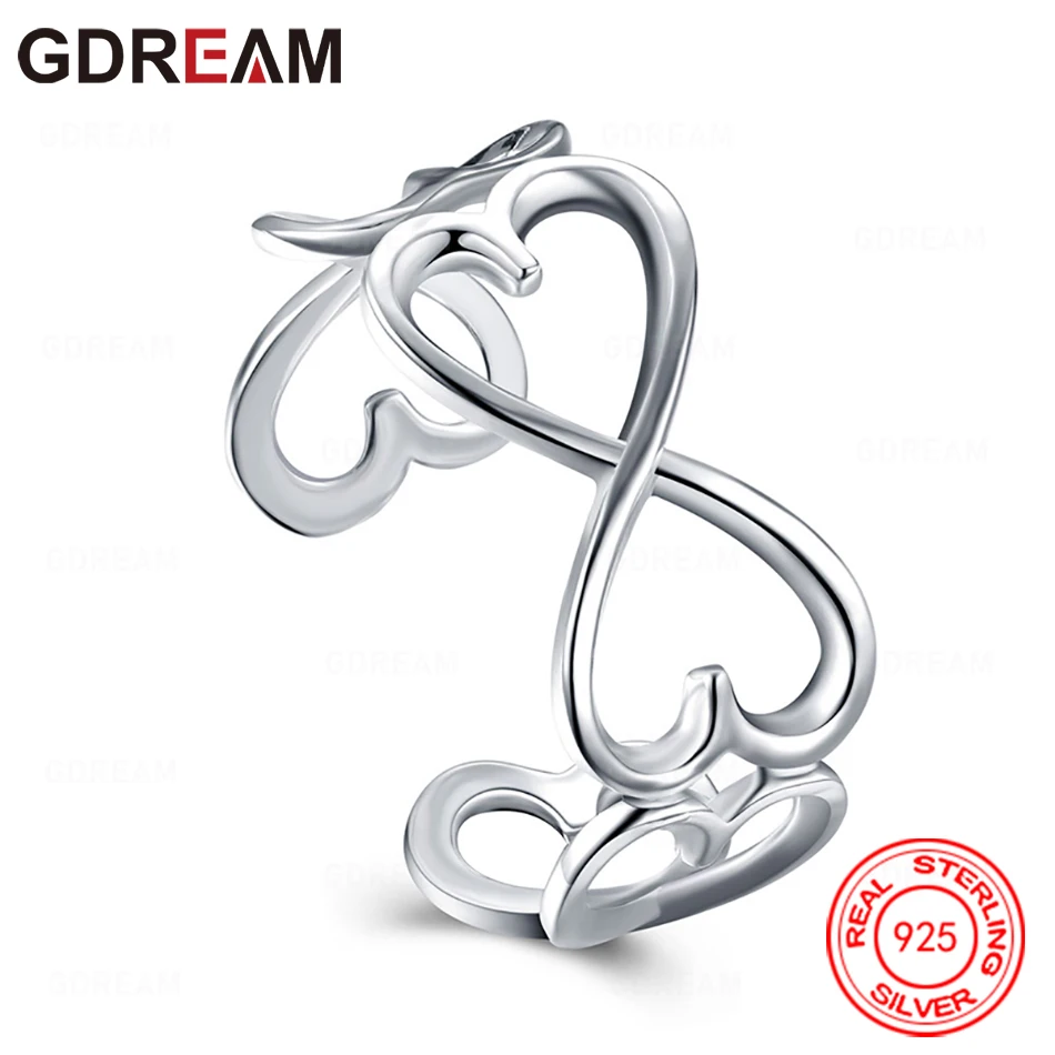 

GDREAM 925 Sterling Silver Heart-Shaped Bracelet - A Unique Gift For Women, Versatile For Events And Jewelry