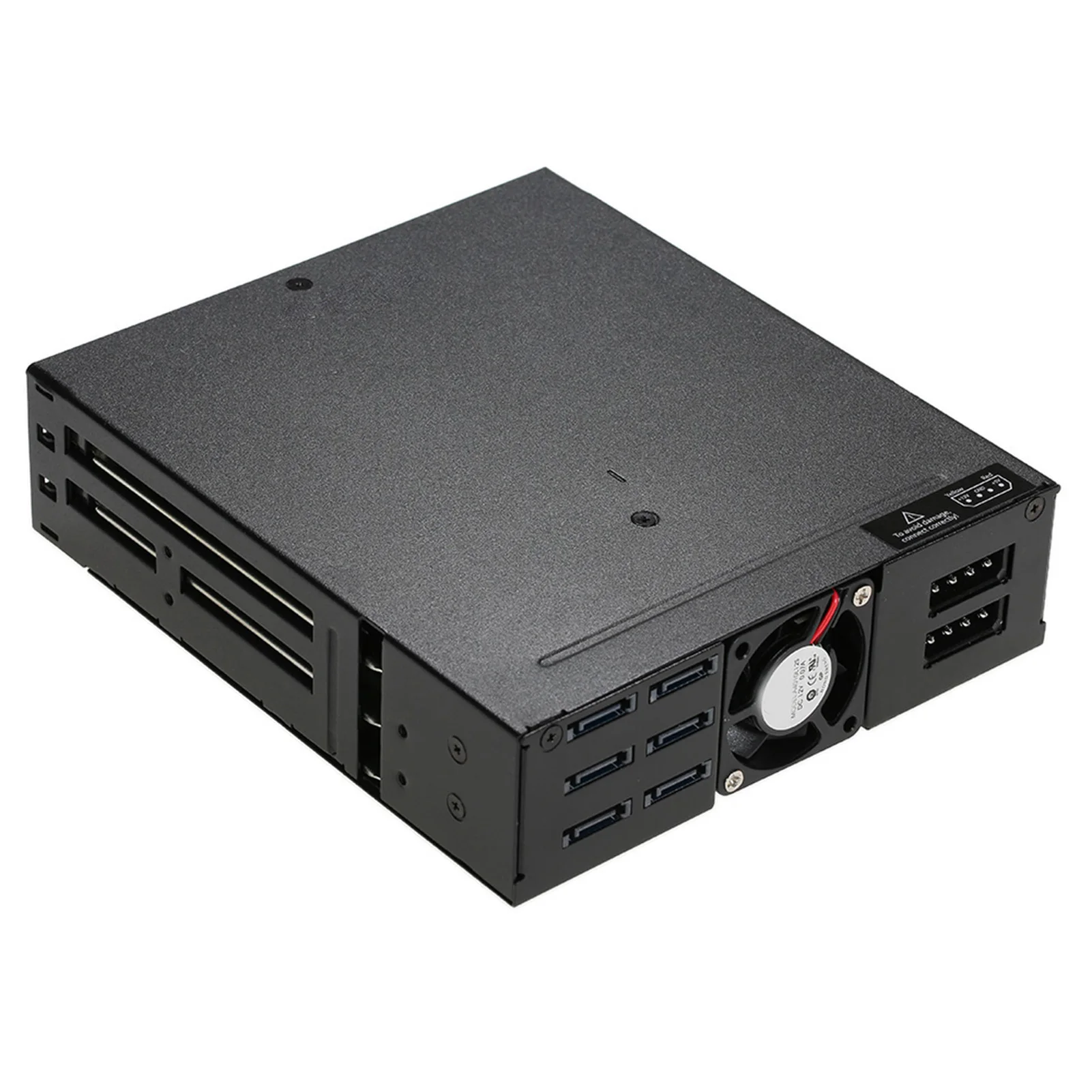 6 Bays Mobile Backplane Support 2.5'' SATA HDD SSD Hard Drive with Cooling Fan Locker Hot-swap 6Gbps Transmission  Mobile Rack