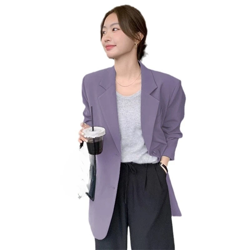 Abito piccolo da donna nuova primavera e autunno versione coreana piccolo design senso vento pigro giacca da donna con spacco grande