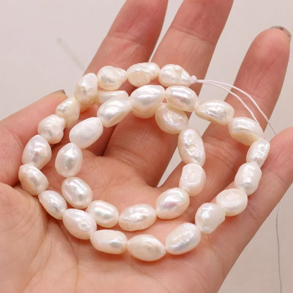 Natural Freshwater Baroque Pearl Beads 8-9mm White Purple Orange Loose Spacer Beads for Jewelry Making DIY Nacklace Bracelet