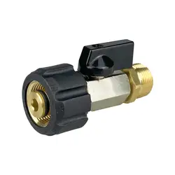 M22 14mm Swivel Connector With Ball Valve To 1/4