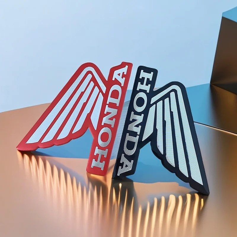 

Рождественский 3D мотоцикл Honda логотип крыло алюминиевая наклейка металлическая наклейка черный/красный/синий/желтый