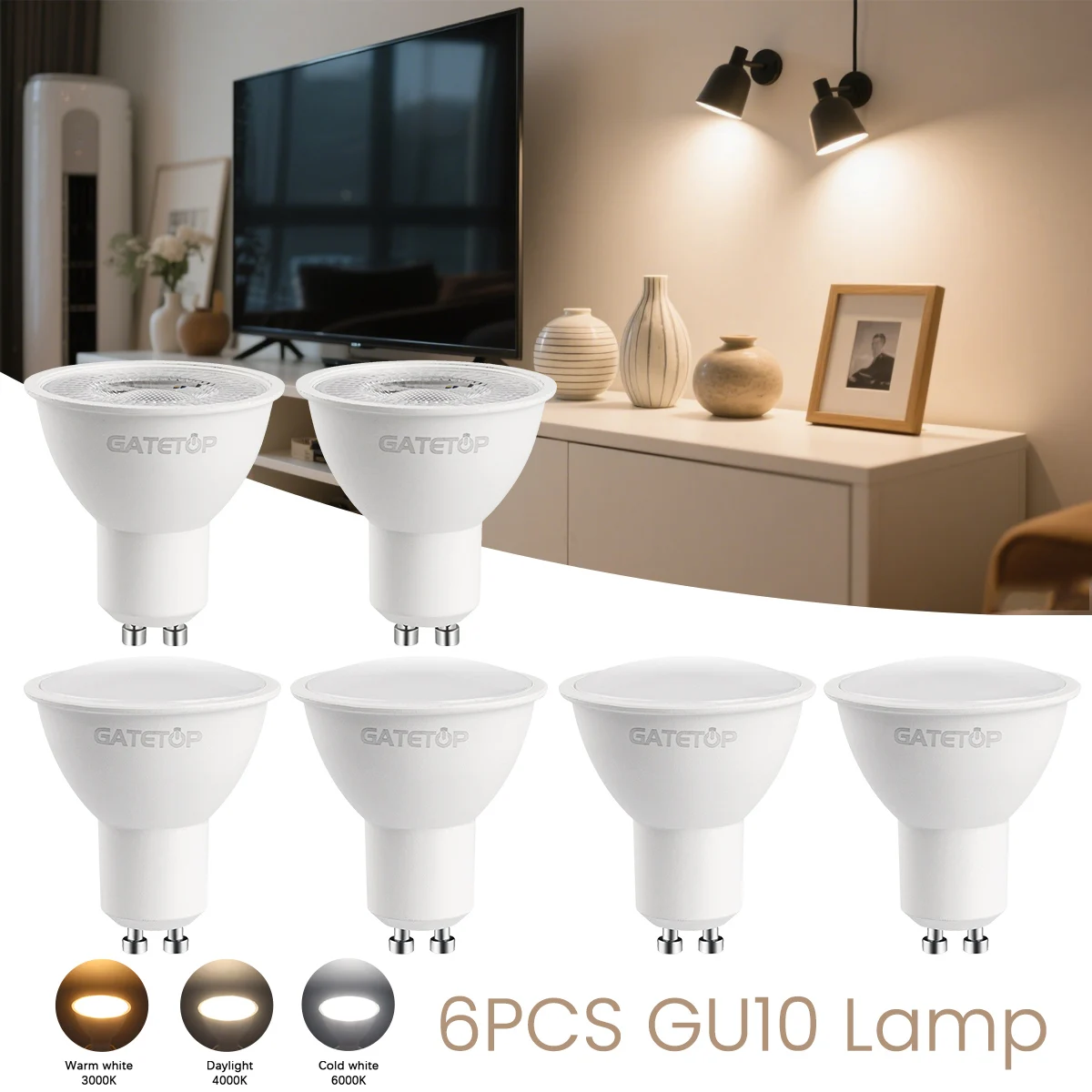 

6PCS/Lot LED Spotlight GU10 Bulb 220V 110V 3W 5W 6W 7W 8W 9W 120 38 Degree Beam Angle LED Light Lamp For Home Decoration Bulbs