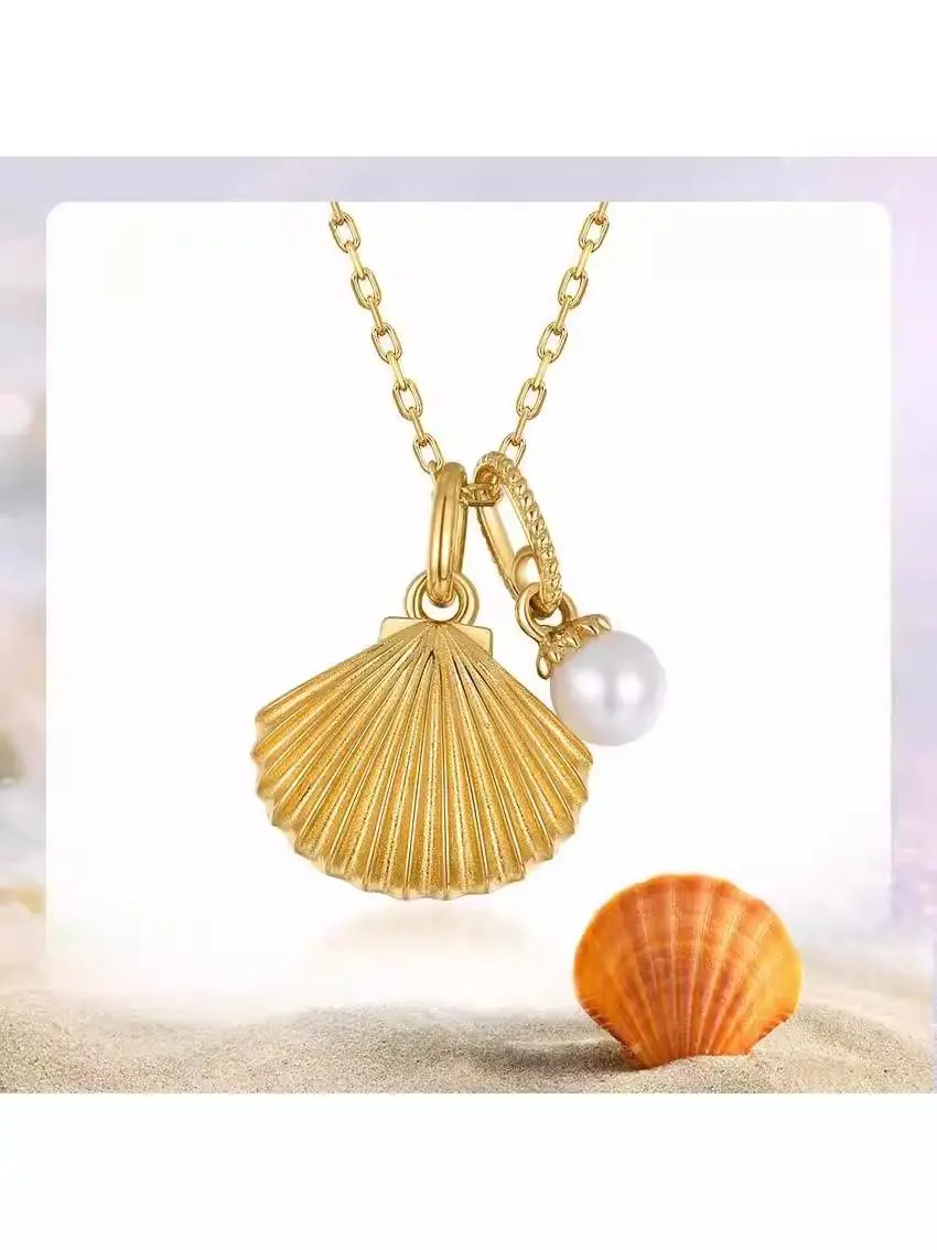 summer-new-natural-freshwater-pearl-scallop-pure-silver-necklace-925-silver-simple-style-ocean-pendant-women's-jewelry