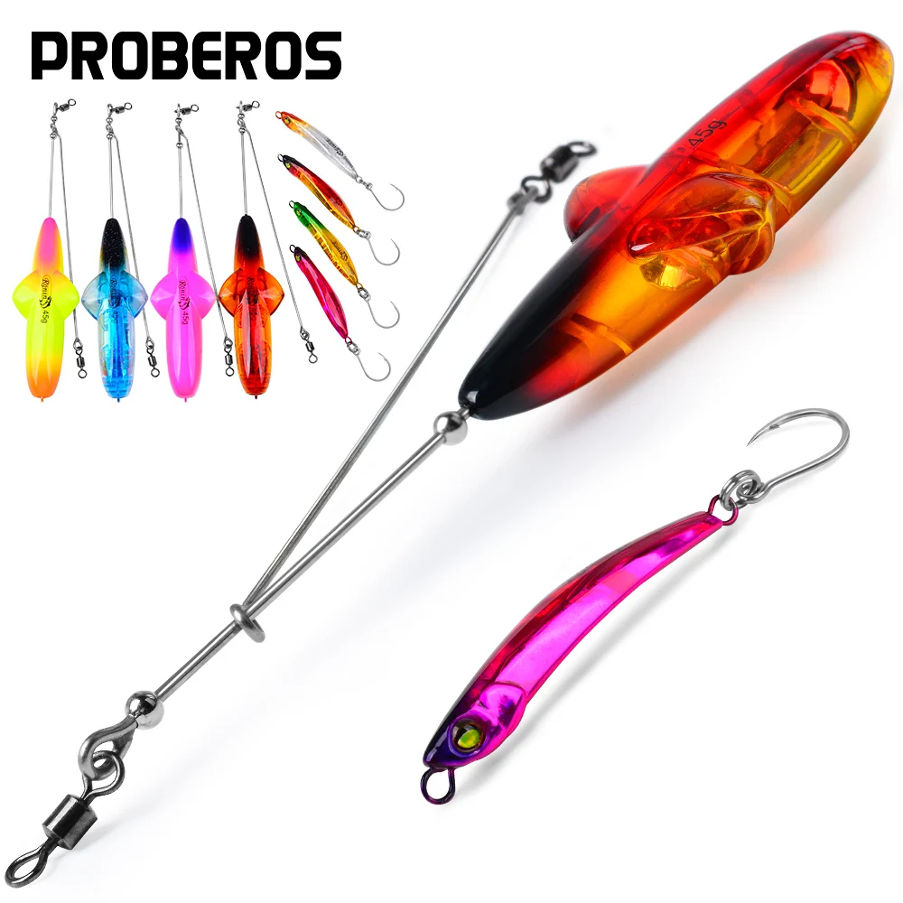 

Proberos 1PC Artificial Pencil Hard Bait 35/45G Topwater Fishing Lure Popper Long-range Cast Floating Fishing Tackle Swimbait