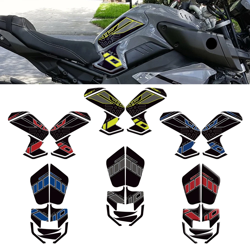 3D Resin Tank Pad Sticker Motorcycle Fuel Side Tank Protectior Decal For MT10 MT 10 MT-10 2016 2017 2018 2019 2020