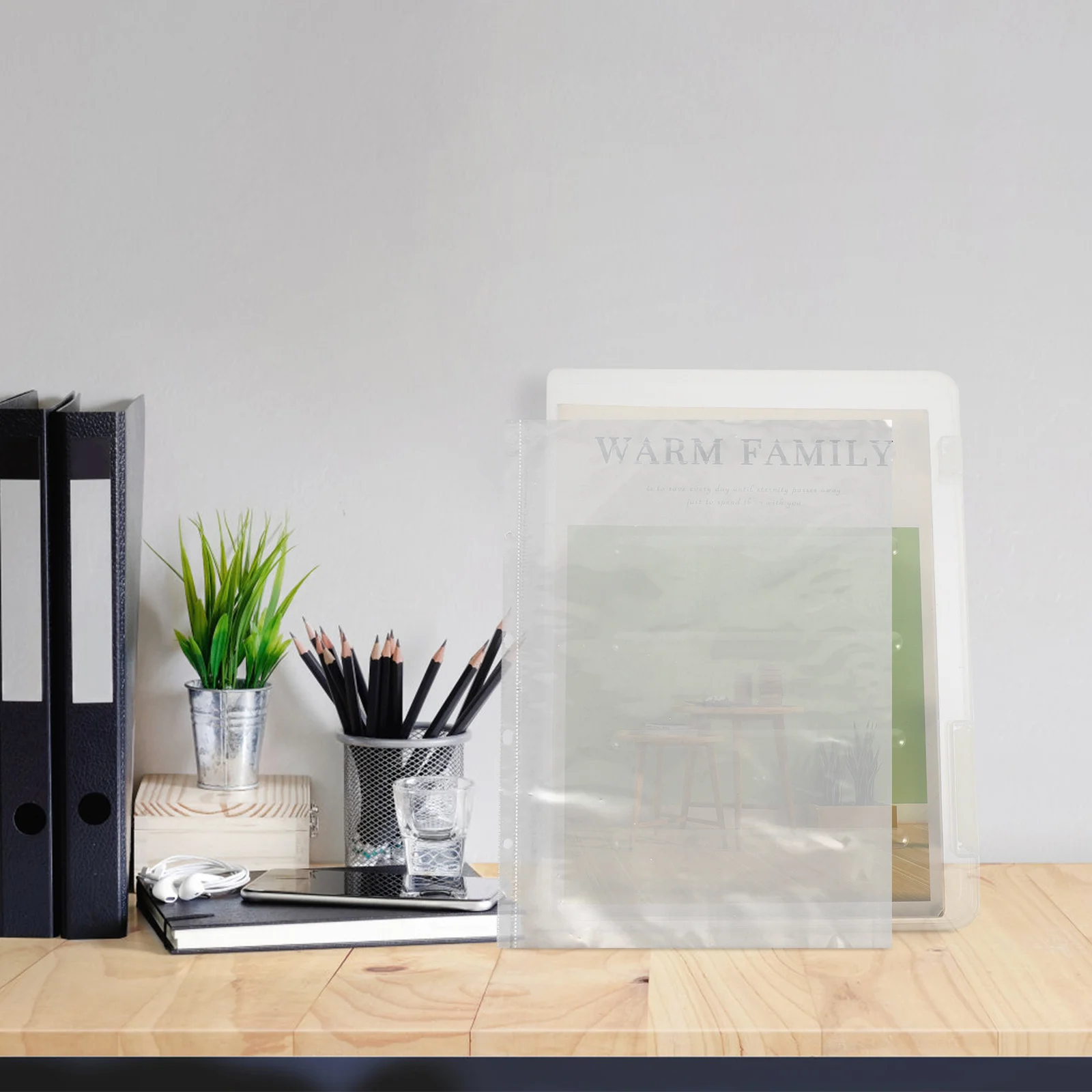 

40pcs File Folder Inner Core Transparent Sheet Protectors For Document Storage Reusable Binder Page Protector Bags Loose Leaf