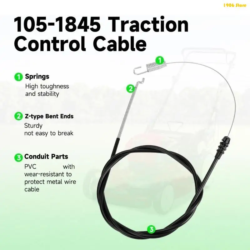 U1JB 105-1845 Deck Engagement Throttle Cable For  20064 20069 20072 20072A 20086 20087 Lawnmower Heavy Duty Repair Component