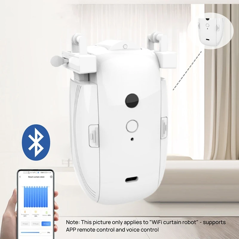 2PCS Tuya Smart Automatic Curtain Opener Bluetooth T/U-Rail Curtains Switch Robot Remote Control For Alexa Google Home