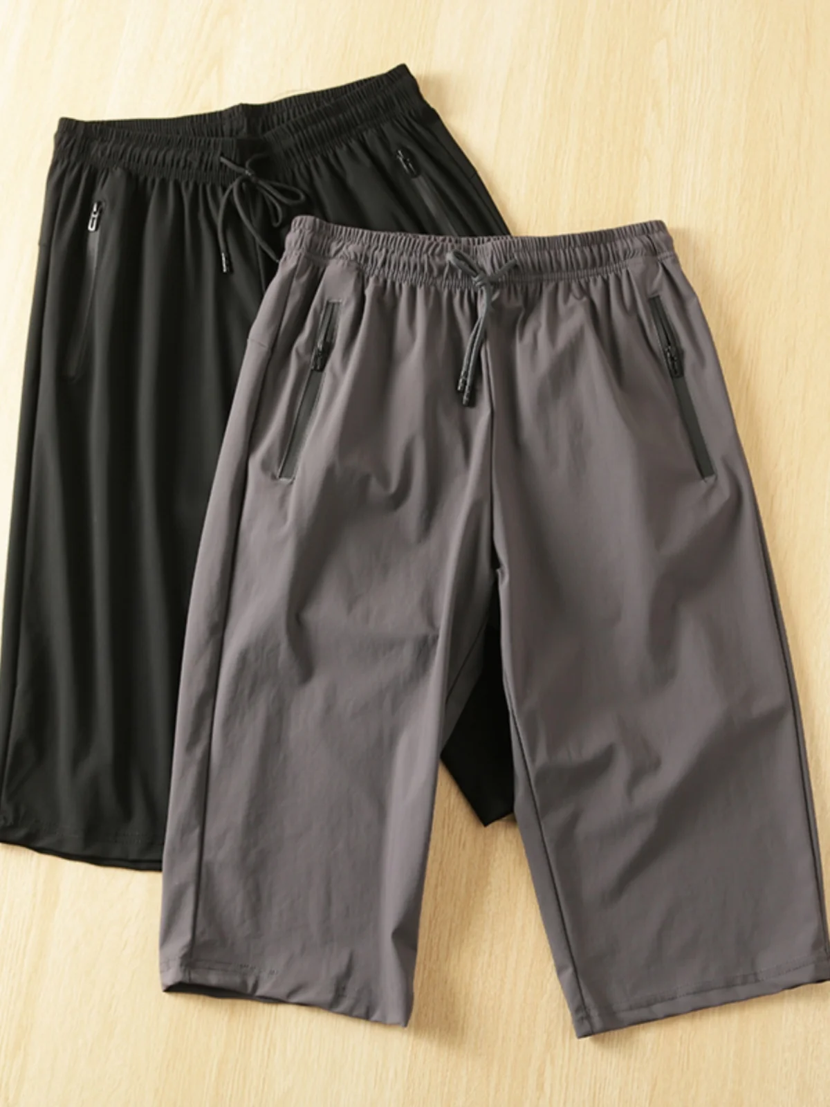 

Ice-Cold Sensation Qui-Dry Четырехсторонние спортивные орты Повседневные мужские летние орты с тонкой эластичной резинкой на талии Модные брюки на семи футов