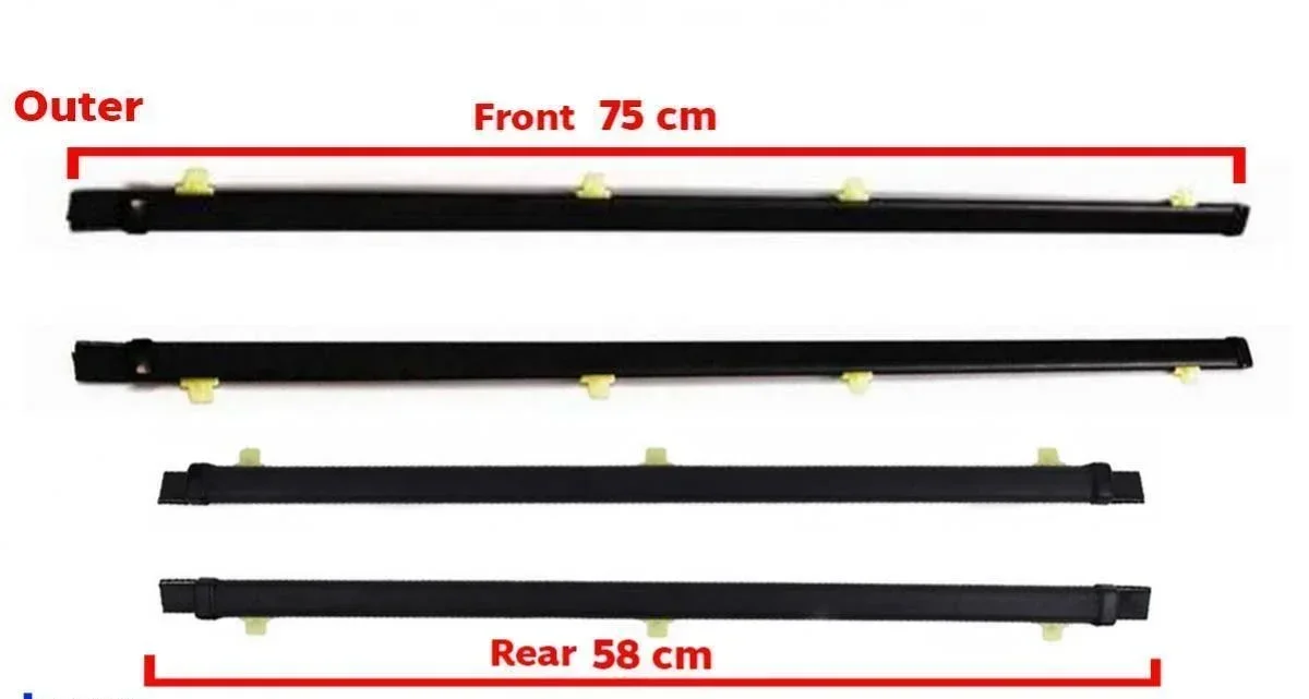 Picture 6: 4 Pcs Weatherstrip Moulding Window Belt for Toyota Hilux 5th Gen 1989-1996 2 Door 68160-89114 for 4runner 75cm N80 N90 N100 N110