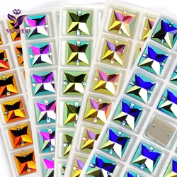 YANRUO 3240 Square All Sizes Colors AB Rhinestones Glass Stones Diamonds for Decorative Decor for Gowns Clothes