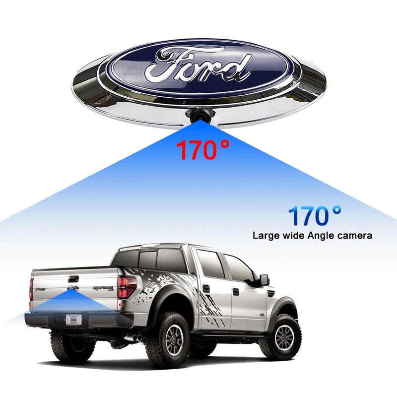 Ford Ranger F250 T6 T7 Pickup Truck Rear camera Door Handle Car Logo Rear View Reversing Image Car Camera HD