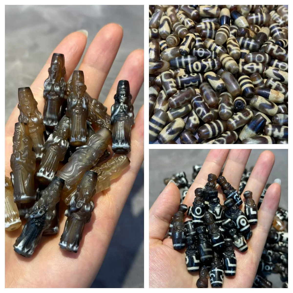 

50pcs/lot Limited time discount natural agate dzi Advanced craftsmanship Taiwan varieties Weathering lines Multiple patterns