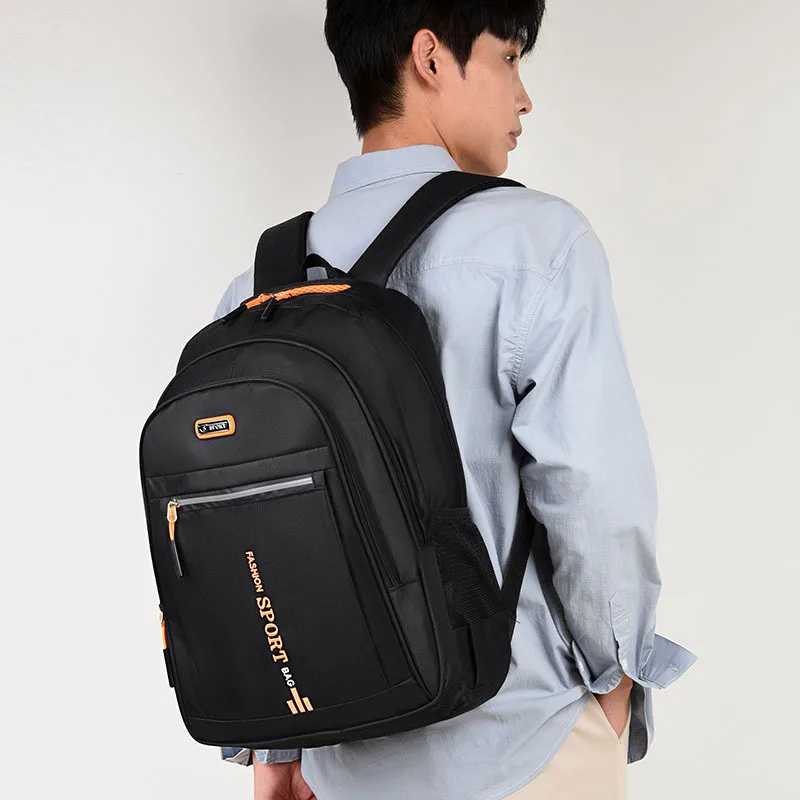 Men Sport Laptop Backpack Large Capacity Oxford Business Travel Backpacks Student School Bag MultiPocket Daily Rucksack for Boys