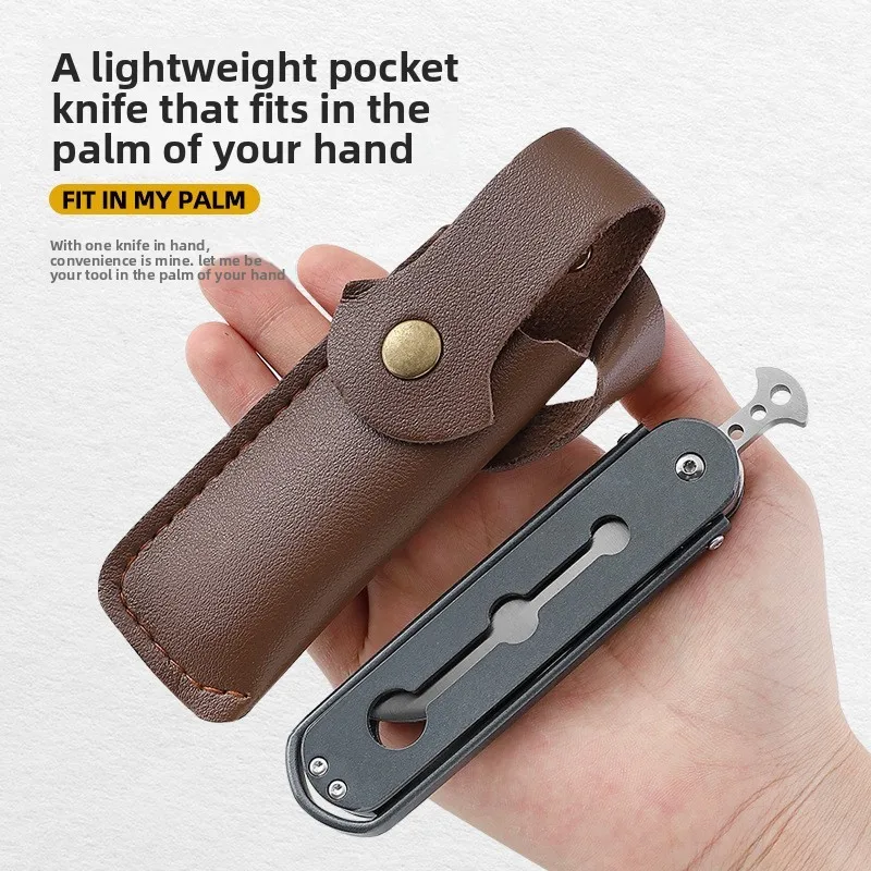 Coltello pieghevole da esterno ad alta durezza, coltello da carne portatile portatile, coltello portatile per autodifesa, coltello espresso per smontaggio