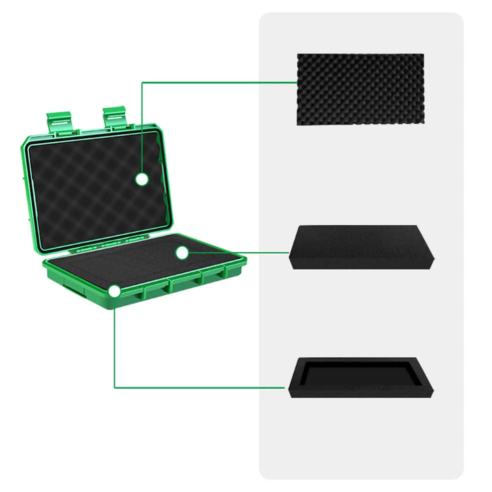 Shockproof Equipment Case with Protective Foam Waterproof Hard Tool Box for DIY Storage and Safe Transport