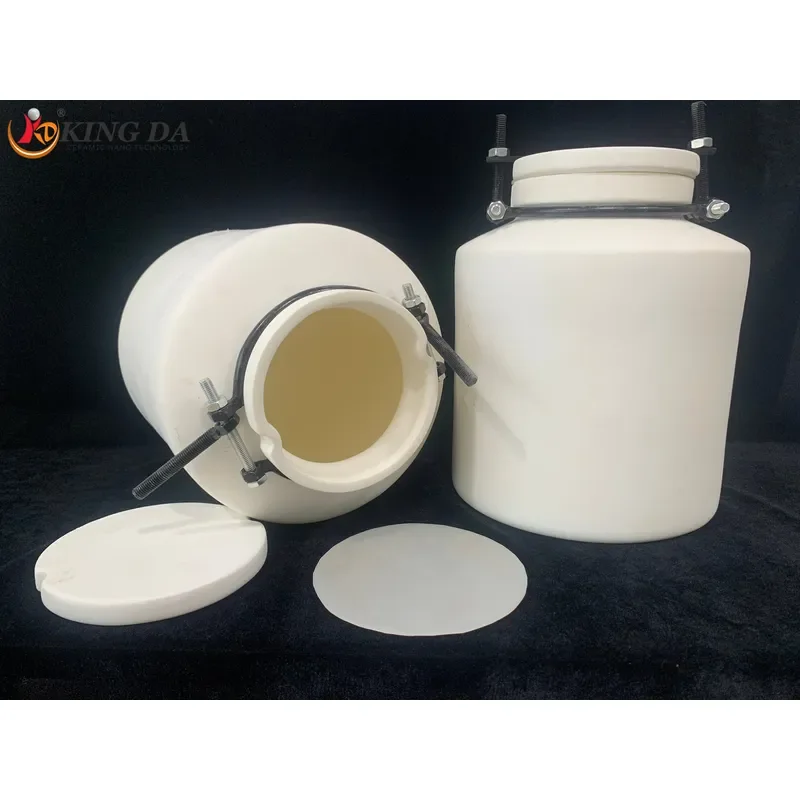 i High Alumina Roller Mill Jar 99% Alumina Ceramic Grinding Jar Wear Resistant Ball Mill Container