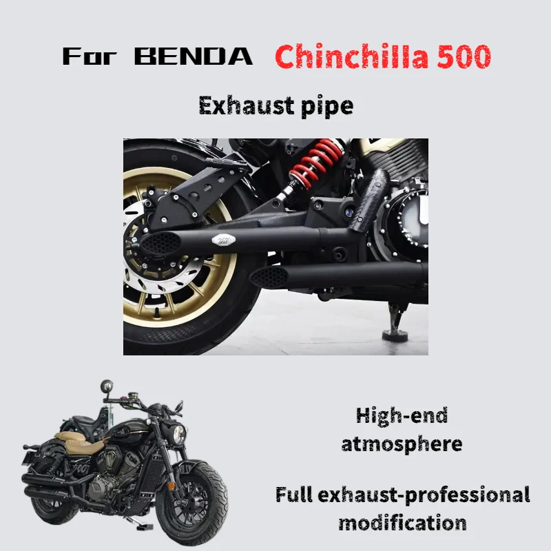 

For Benda Chinchilla 500 /450modified full section exhaust Pipe,the sound is low, deep and powerful