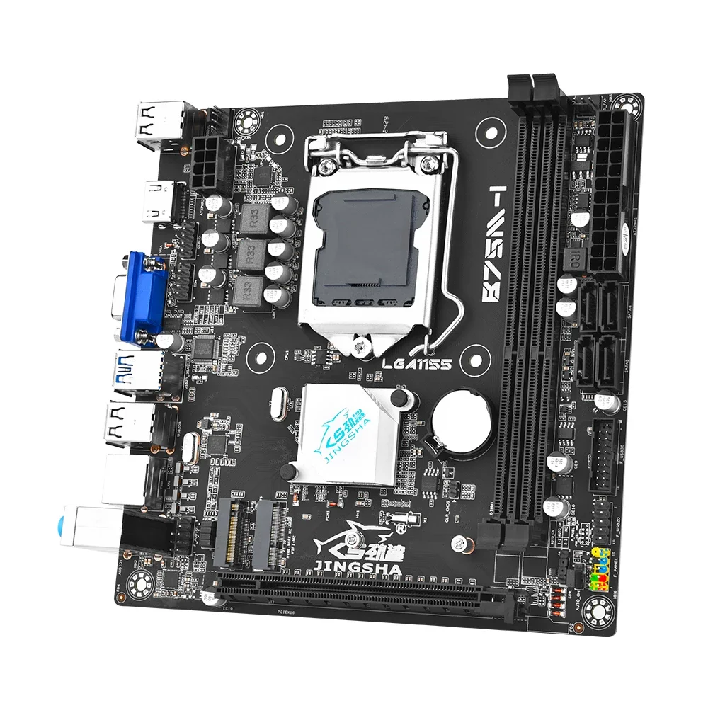 مجموعة ألعاب اللوحة الأم JINGSHA B75 PC LGA 1155 مع core i5 3570+2*8GB=16GB DDR3 Plate placa mae Support NVME M.2+WIFI Kit Board