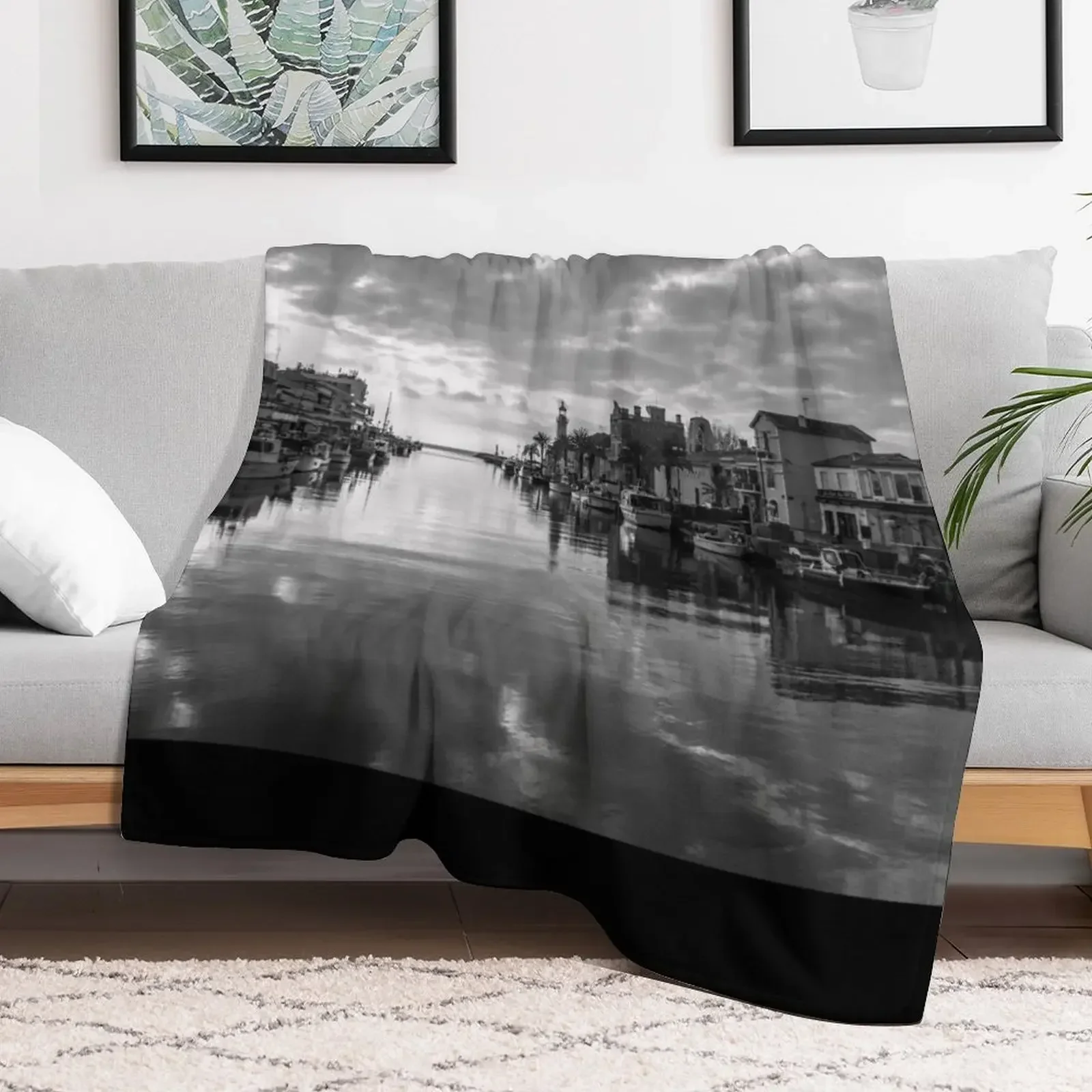 ميناء غراو دو روي فرنسا رمي بطانية جميلة لينة منقوشة الطفل بطانيات السفر