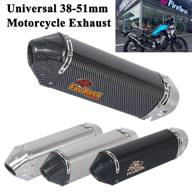 

Universal Motorcycle Yoshimura Exhaust 38-51mm Pipe Escape Systems For 450SR MT09 GSXR750 TMAX530 DS525X 800X Muffler DB Killer