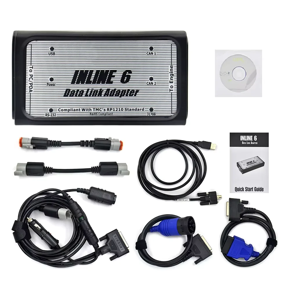 Diagnostic Tool Inline6 inline 6 Heavy Duty Data Link For Cumm1ns INLINE 6 V7.6.2 With Keygen Adapter Truck Diagnostic Tools