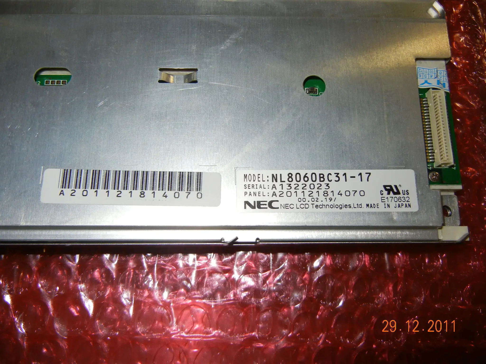 NL8060BC31-17 10,4-дюймовый промышленный ЖК-дисплей, новый и A+ на складе, проверка работы перед отправкой