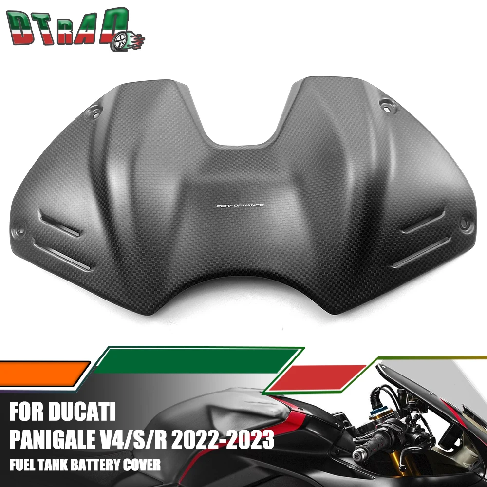 

For DUCATI Panigale V4 V4S V4R 2022-2024 Carbon Fiber Front Fuel Gas Tank Battery Cover Fairing Kit Motorcycle Accessories LOGO