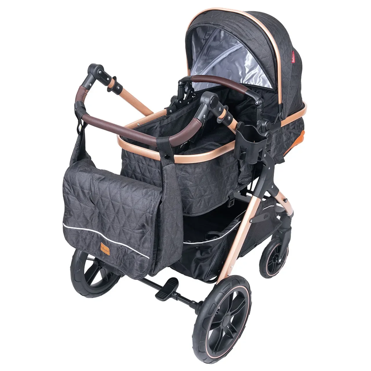 Infant Pramette to Toddler Stroller with Reversible Seat and One-hand Fold