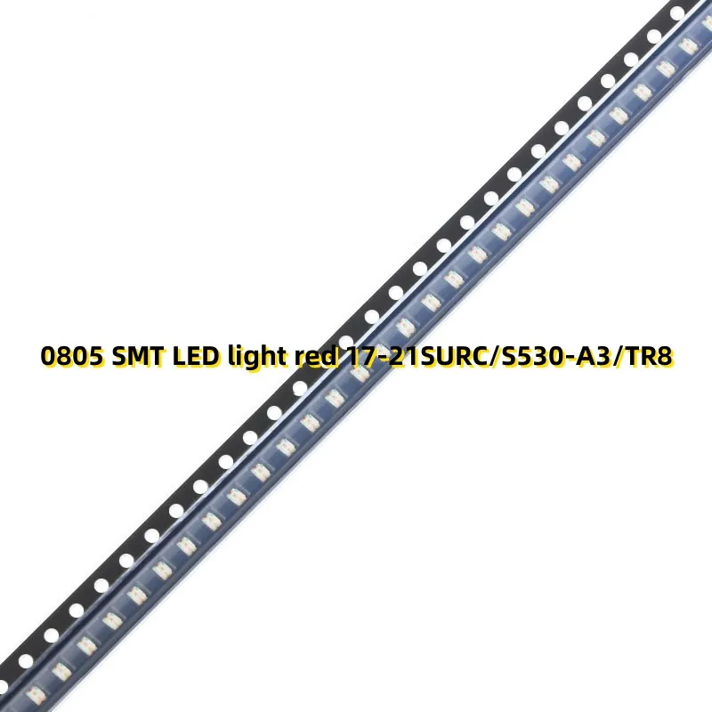 

100 шт. 0805 SMT светодиод красный 17-21SURC/S530-A3/TR8