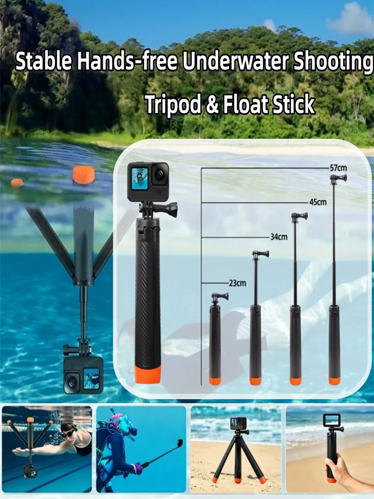 Podwodny pływający drążek wypornościowy, wysuwany monopod do selfie, akcesoria do kamer akcji GoPro, Insta360, DJI OSMO. — zdjęcie produktu 7