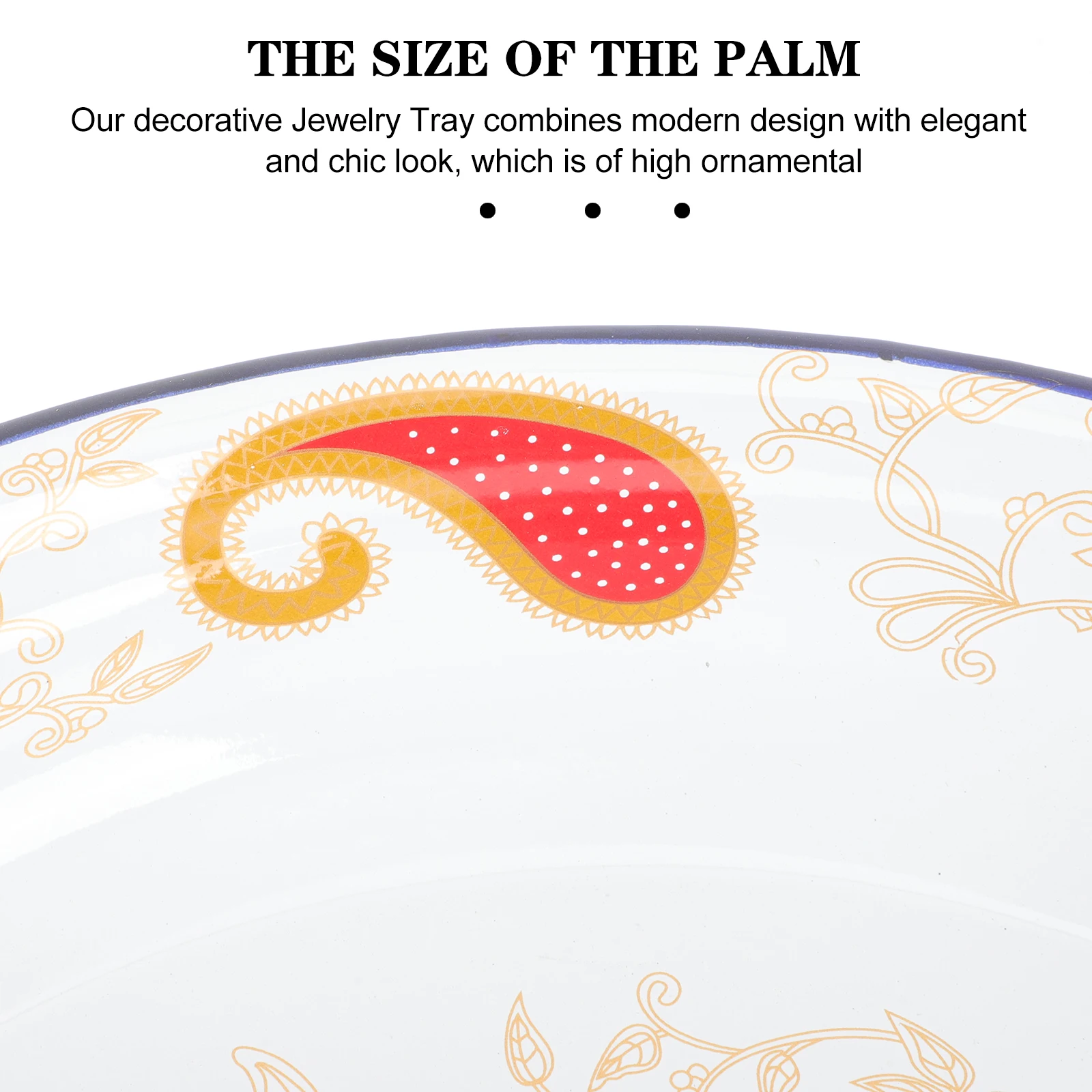 

Retro Style Enamel Plate Serving Dish Fine Workmanship Decorative Food Storage Tray For Dining Room Office Use Practical