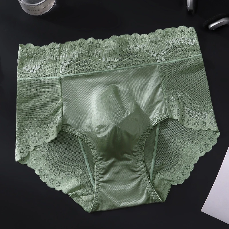 Men's Briefs High Waisted Ice Silk Lace Mesh Underwear Sexy 3d Capsule Pouch Panties Sissy Lingerie See Through Underpants
