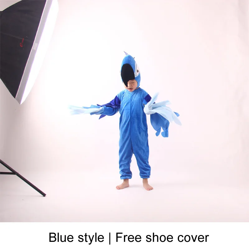 Kids Cosplay Macaw Bird Costumes Performance Parrot Budgerigar Animal Cartoon Stage Jumpsuits Parakeet Children\'s Dancing Dress