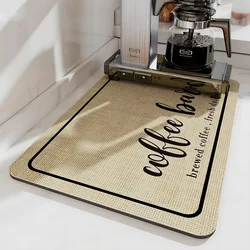 Large Kitchen Super Absorbent Coffee Mat Dish Draining Mat Drying Mat Quick Dry Bathroom Drain Pad Kitchen Faucet Placemat