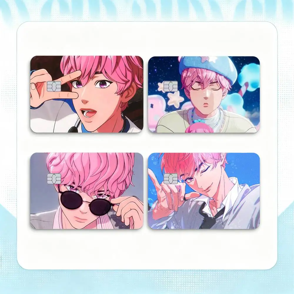 B-Bamby PLAVE Virtual Idol  Credit Card HD Stickers Game Card Decal Small Chip Waterproof Sticker Gift