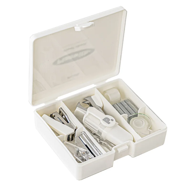 Simpatico mini cucitrice per punti metallici, set di macchine per nastri, album portatile, cassetta degli attrezzi multifunzionale, forniture per studenti scolastici per ufficio