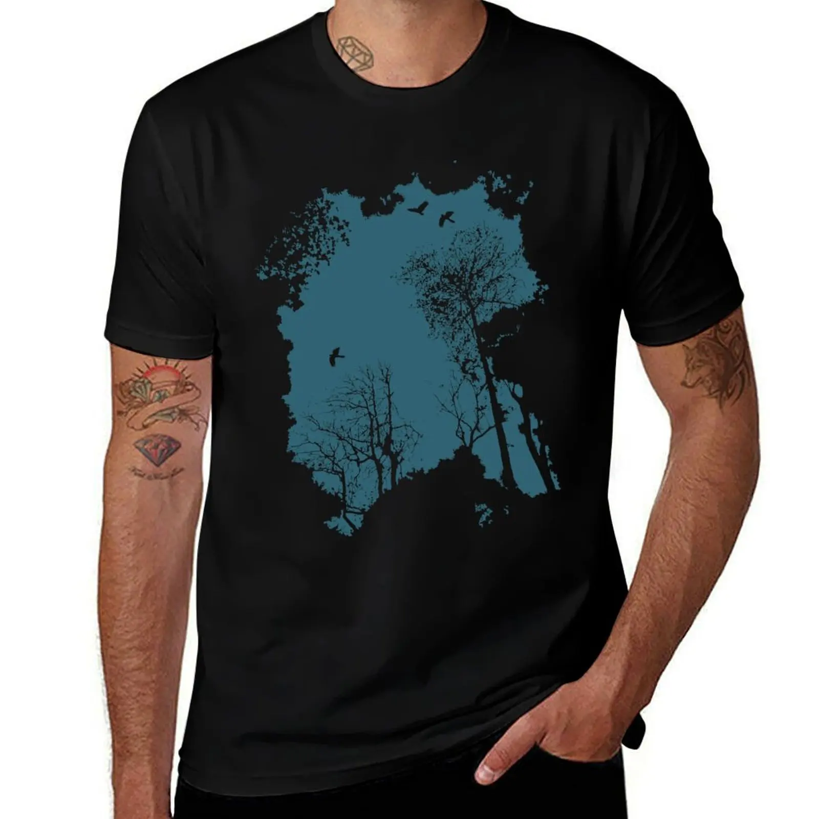 In the Forest - blue option T-Shirt Plus Size Quick Dry Sports Tee T-Shirt