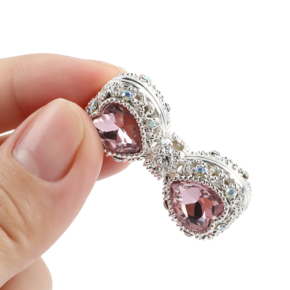 2PCS/Lot New Metal Rhinestone Bowknot Spacer Beads Sunflower Loose Acrylic Beads Straight Hole Bling For DIY Jewelry Making