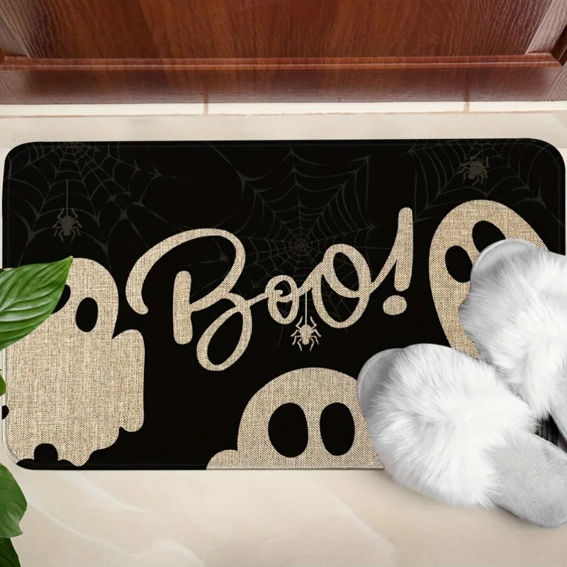 

1 Piece Halloween Ghost Doormat 100% Polyester Anti Slip Carpet Suitable for Indoor and Outdoor Use Decorative and Beautiful Rug