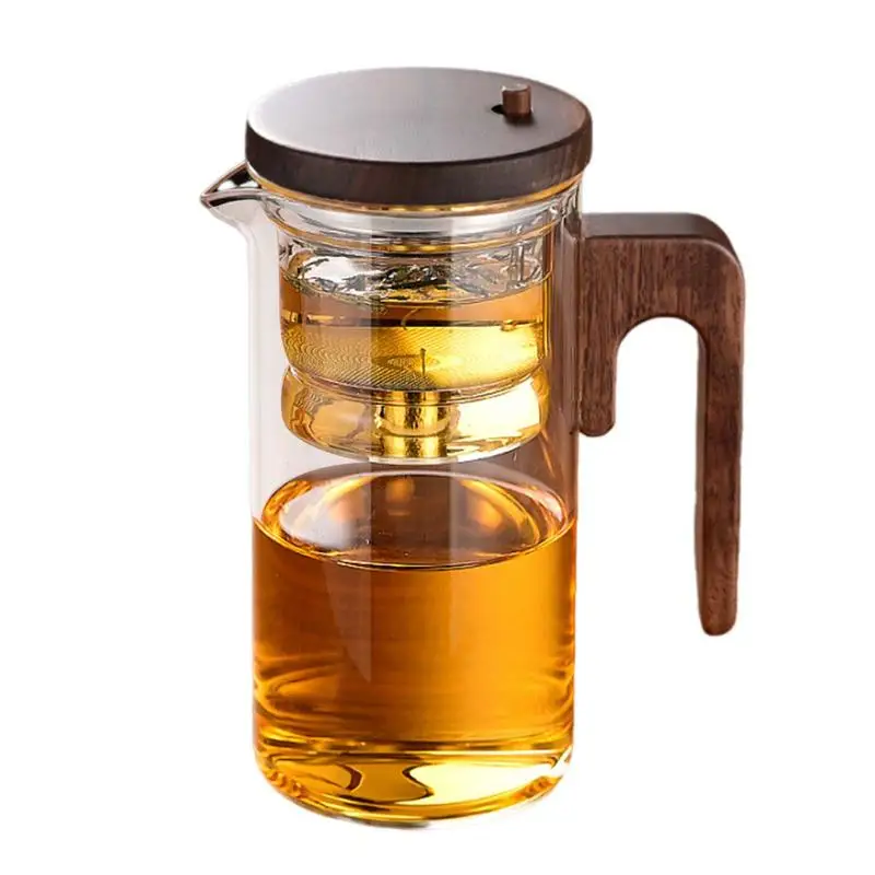 Glass Tea Infuser Bottle Ergonomic Handle Tea Infuser Tumbler Tea Water Bottle Glass Tea Infuser Travel Mug Heat-Resistant Tea