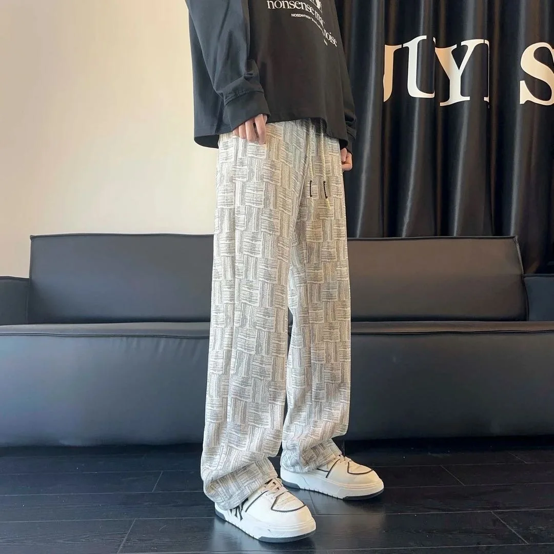 

2025 Men's Spring and Autumn New Large Plus Fat and Large Teen Men's Straight Tube Loose Trendy Fat Men's Pants